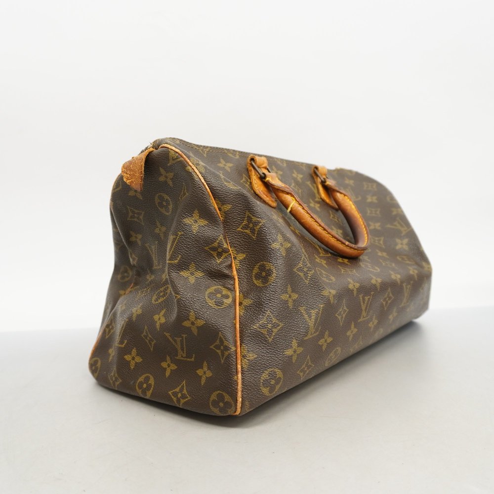 Louis Vuitton Brown Monogram Canvas Speedy 35 Top-Handle Bag - Picture 3 of 17